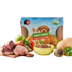 האו ומיאו - הודו בקר וירקות 6 ק"ג (מנות 500 גרם)